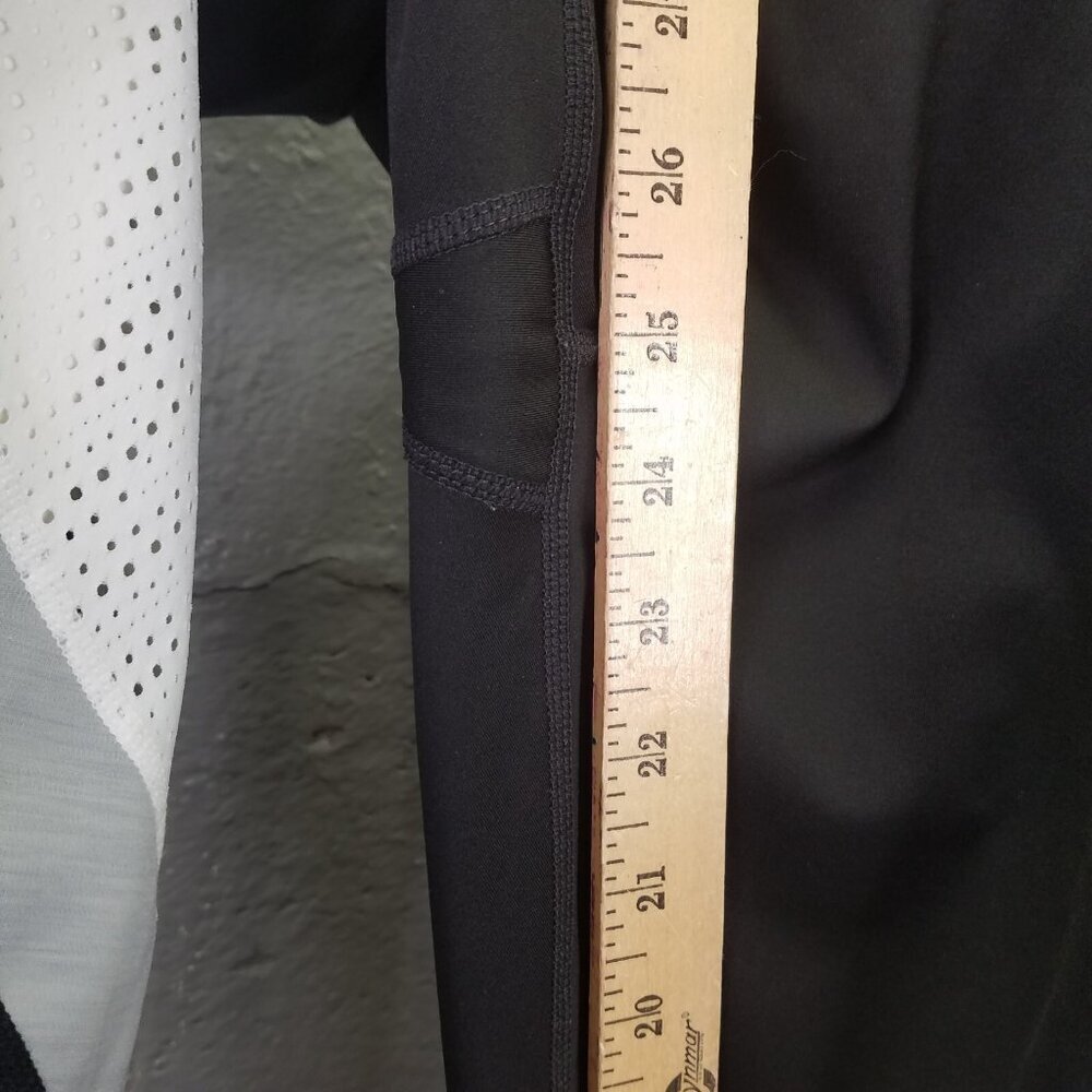 Athleta Precision Leggings Women's XL High Rise 7/8 Black White Perforated Mesh - Picture 16 of 16